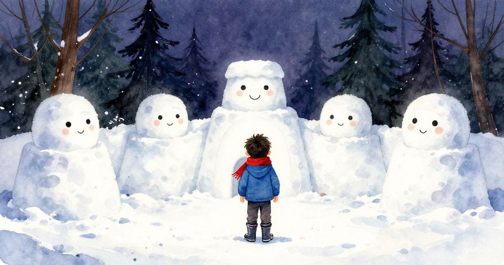 海斯在完成的雪堡前站立，望向開闊的新路，眼神堅定充滿夢想，預示著全新冒險的開始。