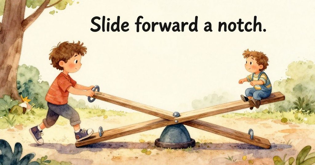 水瓶在陽光照耀下旋轉,翹翹板上磨損的紋理隱約展現奧托滑行過的痕跡,細節豐富生動。