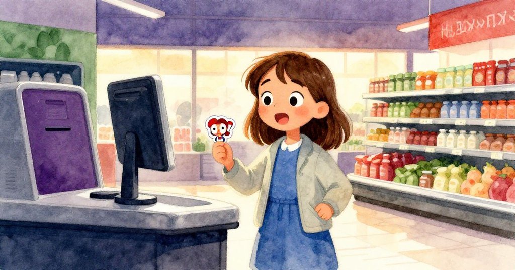 凱拉微笑著揭下最後一張貼紙,臉上洋溢勝利光芒,現代超市中彷彿夕陽溫暖映襯下,結局溫馨感人。