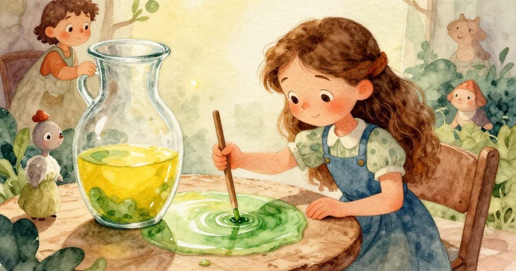 在傾斜桌下, 一滴顏料迅速在報紙上奔馳, 隨著風扇輕拂產生透明濺墨, 展現出緊張與驚喜的創作瞬間.