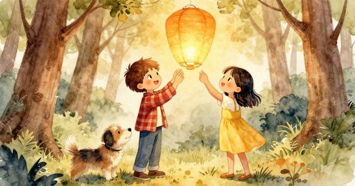 Orange Paper Between Lanterns