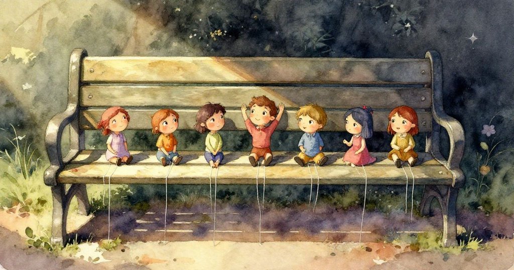 Emil專注地用手指調整位於亮線間的深色玻璃珠，細節清晰呈現，展現出認真的神情與細膩動作。