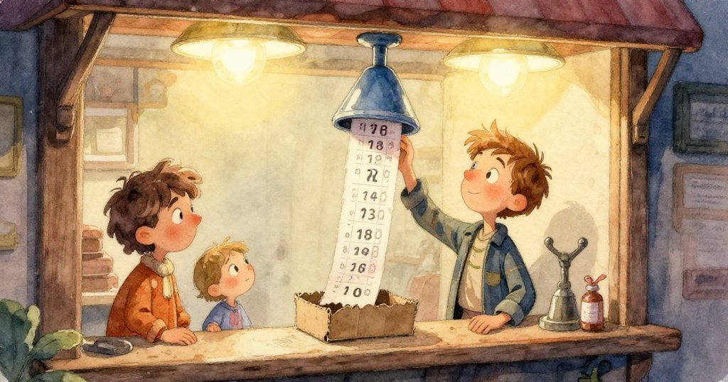 近距離拍攝空空如也的票機軸心，展示磨損的紙芯與殘留紙條，背景帶有柔和琥珀光。