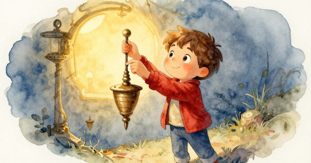 Soren用兩根手指輕抬空軸，臉上流露專注與驚奇，背景呈現麵包店溫暖的光影。