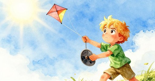 Paper Spinning with the Kite