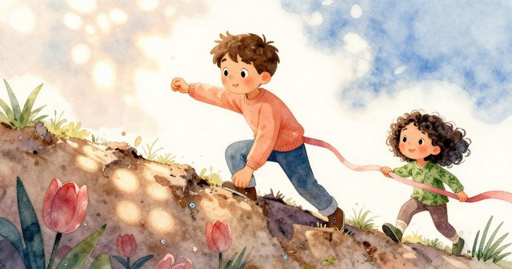 克萊德利用凹凸花瓣脊穩固著地面猛然前衝，烏娜協力清除懸浮絲帶，畫面動感十足且充滿合作精神。