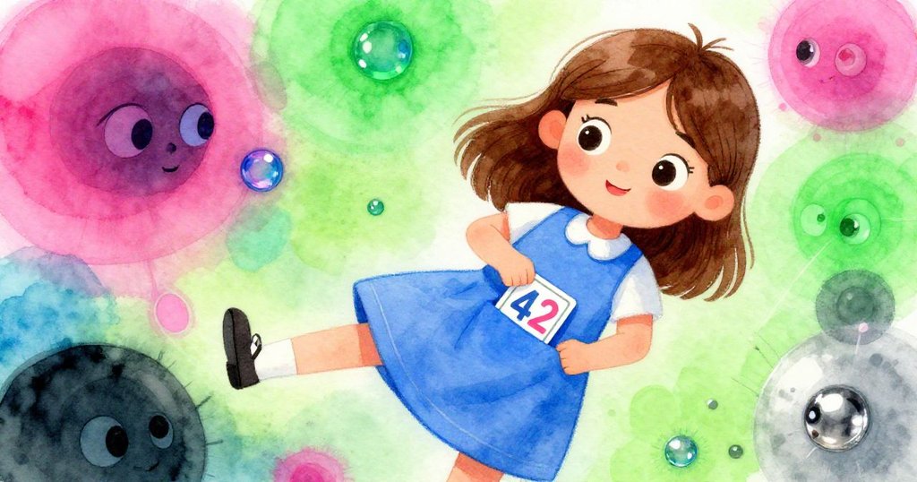클라라가 미스터리한 42번 카드를 조심스레 주머니에 넣으며, 잔잔한 폴리시 방울을 바라보는 고요하고 결연한 표정이 담긴 상징적인 실내 장면.