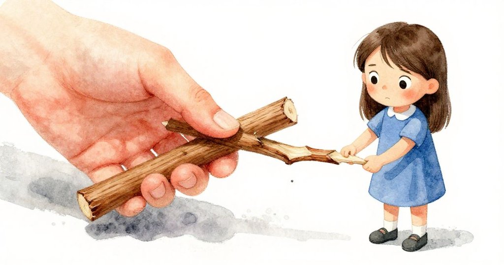 비올라의 손이 가느다란 나무 조각을 떼어내며 소나무 향과 질감이 세밀하게 표현된 클로즈업 장면