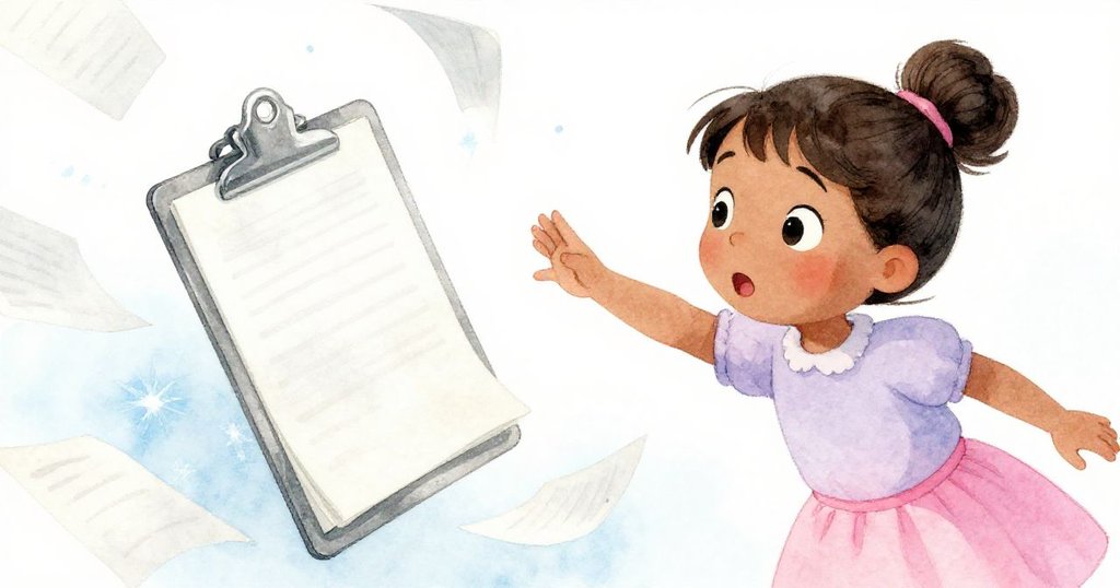 Inez 突然伸手攔截飛散文件,剪貼板金屬夾瞬間彈開,她驚訝的眼神與動感文件在空中交織。