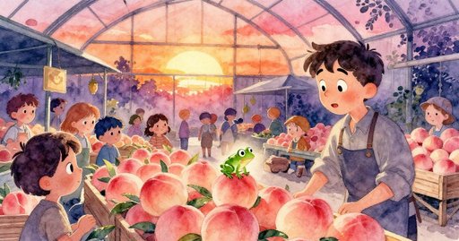 The Frog Among the Peaches