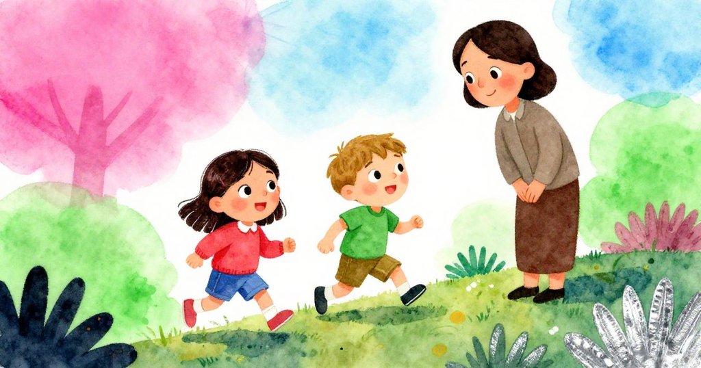 羅莎與克萊德走向空曠地,見到站在小丘上的老師,溫暖光線下環境逐漸明亮,充滿引導與希望。