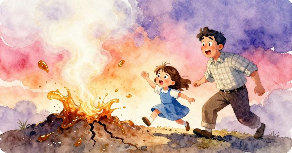 在田野中的暗堆上突然出現裂縫並爆發焦糖般甜美蒸氣，Hope和Jarvis驚喜後退並交換默契笑容，場景充滿動感。