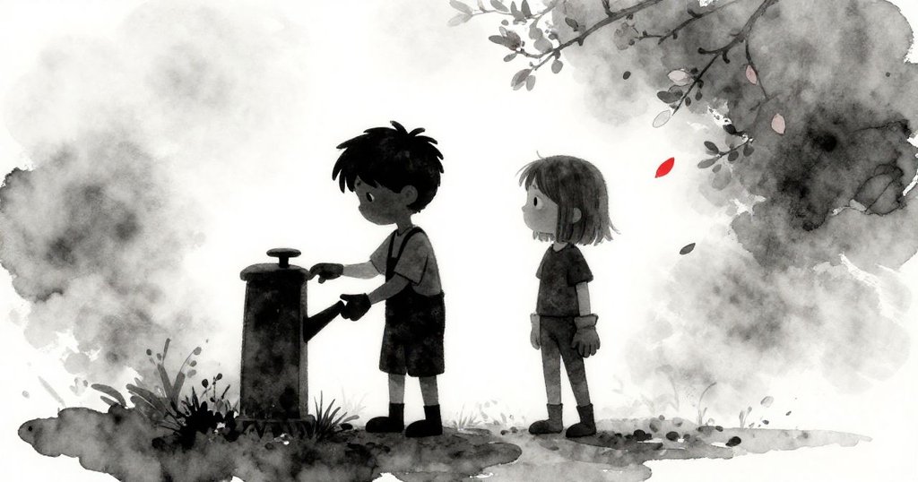 Nolan和Wren在明亮背景下以剪影形式出現，涼霧和白色木蘭花瓣伴隨著故事開端的神秘氣息