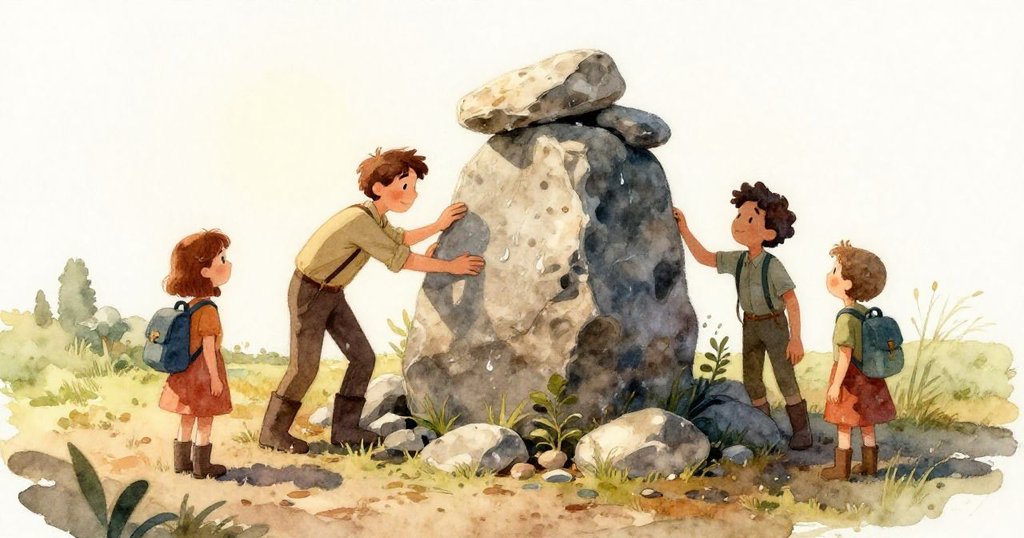 Wade正站在溫暖陽光照耀的岩石山坡上,他的靴子踏在微顫的積石上,遠處山谷展現出大自然的壯闊。