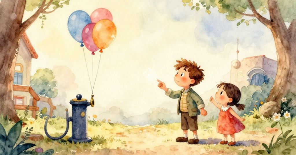 Vernon的手在泵嘴上輕推氣球,細膩觸感呈現溫暖氣流與橡膠質感動態,專注且細心。