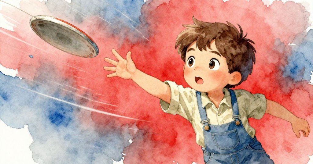 奧斯卡急速伸手抓住被推動的線繩和盤片，臉上透露緊張與果斷，背景中光影交錯呈現緊迫動感。