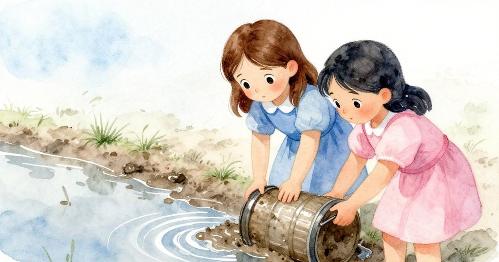 阿爾瑪與哈里特再次合作穩定木桶，水波緩緩散開，展現修復後的平靜與堅韌