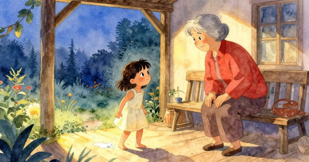 在黃昏柔光中，Fern成功止住水流，Vera透過屏門微笑欣賞，庭院重現和諧寧靜氣氛