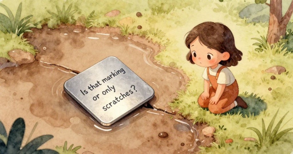 晶片上的精細細節隨著水滴激起不對稱幾何波紋展現,藝術氣息濃厚,小畫師圖案清晰可見