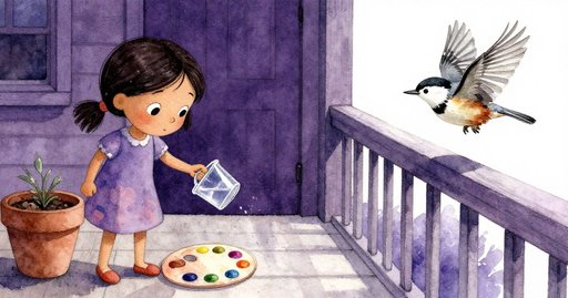 Splash Over Wet Paper