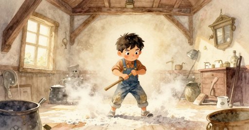 Shapes Rising from Flour Dust