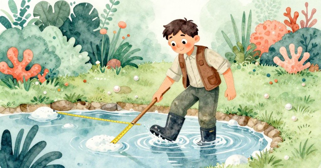 花園轉彎處，奧斯卡踮足入水與弗洛伊德測量器呼應水流減弱，展現轉變與期待的新局面。