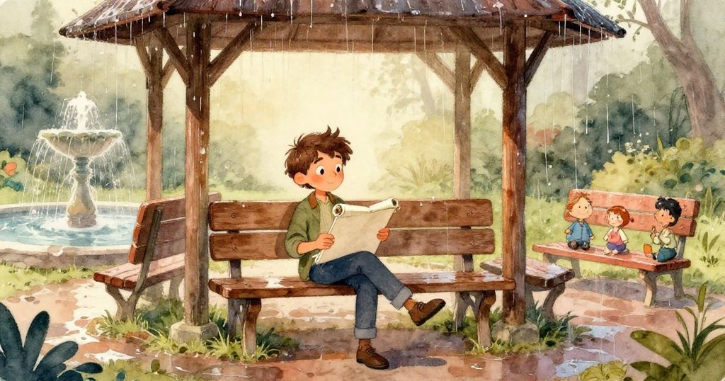 濕潤木板上水滴在扭曲中閃爍，細緻展現伊德里斯與阿爾瑪使用工具的瞬間，充滿專注細節