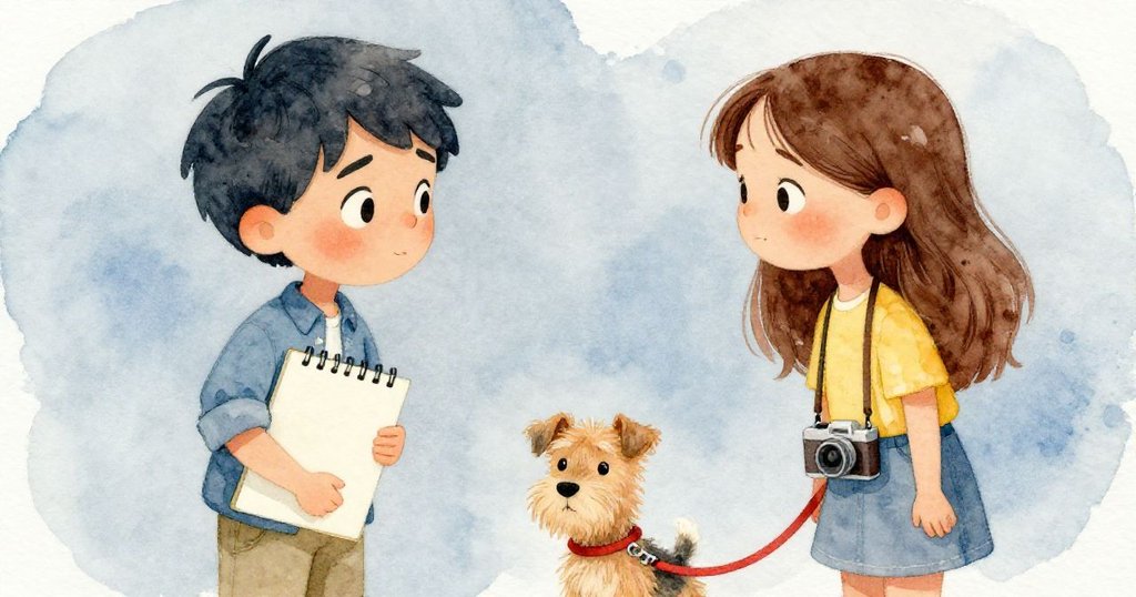 伊德里斯與阿爾瑪凝視交流展現內心糾結，小狗嬉戲其旁，近距離捕捉情感與默契瞬間