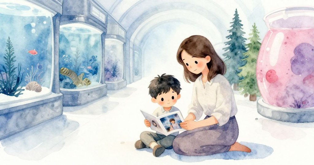 Reed與母親在柔和餘光中安坐,溫暖笑容映照疲憊心情,共同回味剛拍精彩瞬間,寧靜祥和。