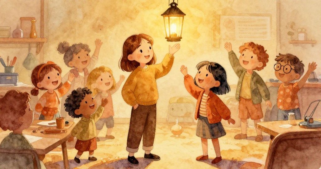 Unity與Vivian滿懷喜悅交換驚喜目光，旁邊工作夥伴微笑慶賀，溫暖燈光照亮團結與成功。