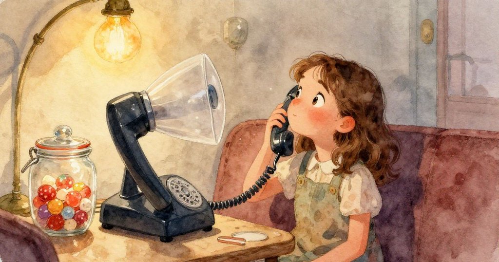 糖果瓶在櫃台上滾動，撞到噴霧瓶後推動雜誌堆向鏡子，動作流暢中透出緊張氣氛。