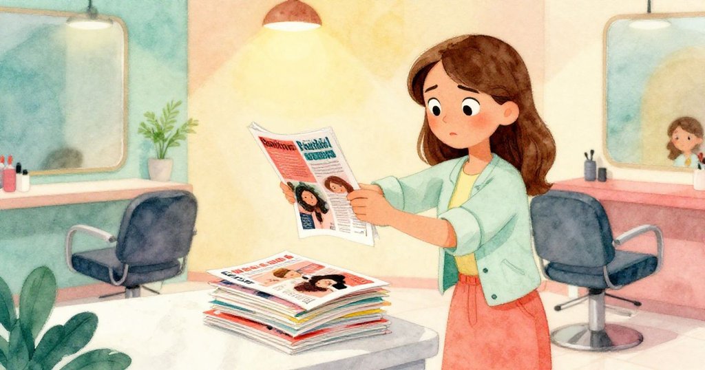 佩特拉神情堅定地伸手迅速取下搖晃雜誌堆，細節突顯她急中生智的果斷動作。