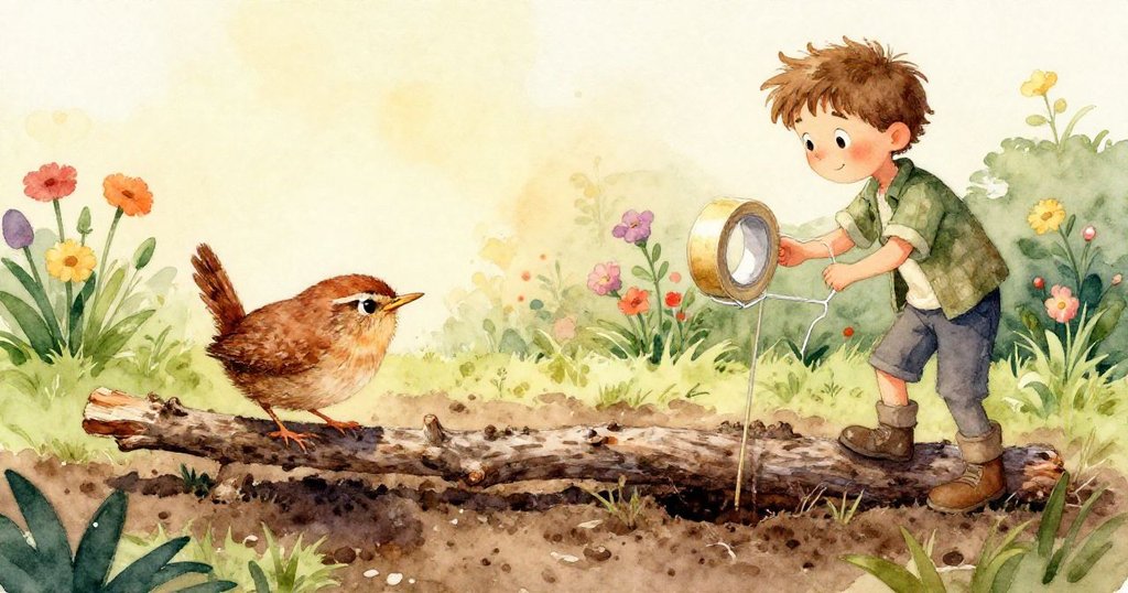 石頭在陽光下與樹根糾纏，泥土飛揚，見證了花園中時間流轉與瞬息變化的動人時刻。