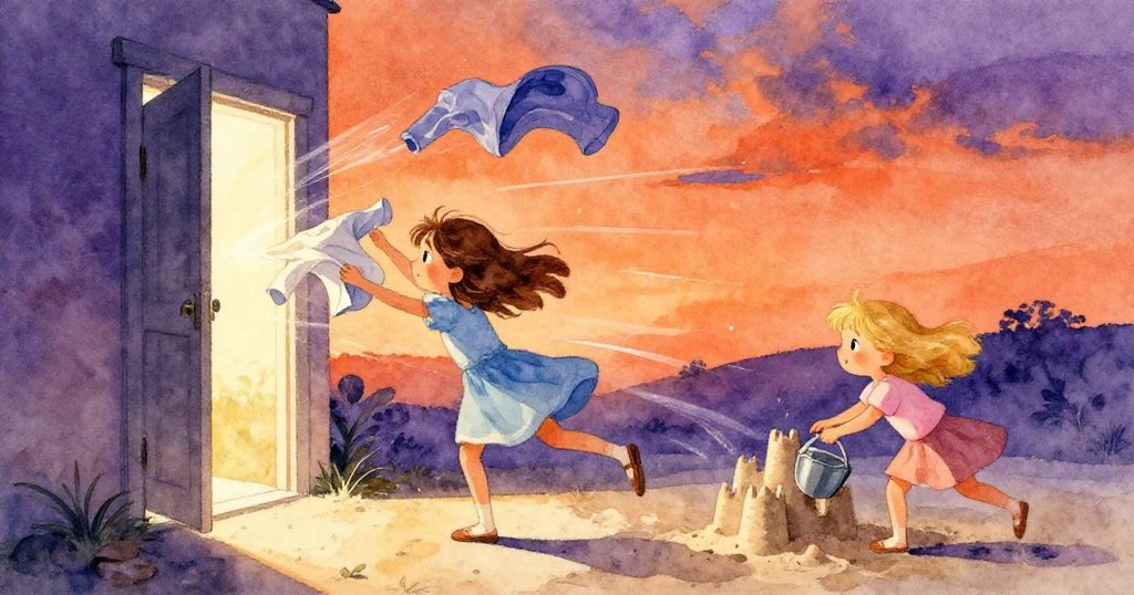 門快速關閉,衣物飛落,奧黛特急忙撿起襯衫,比亞穩控提籃,瞬間動感充滿洗衣房