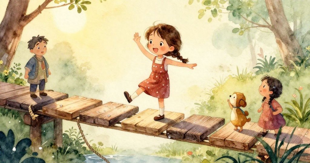 維拉專注地用手觸摸潮濕木板與粘繩,細膩露珠與材質展現出挑戰與決心。