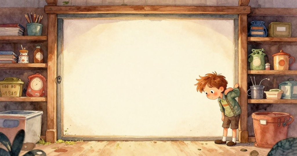 Soren的手在細緻的滑門縫隙上輕推,展現塵埃與磨損的軌道質感,旁邊小巧的香草糖霜罐隨光線閃爍,細節豐富令人著迷。