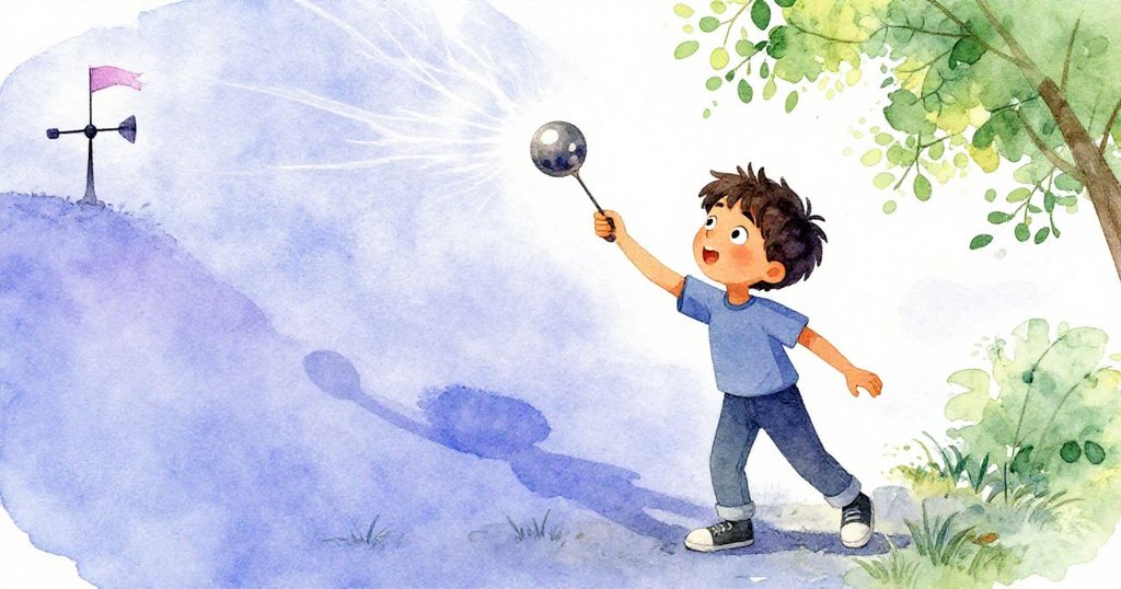 Trent微微吃驚地望向風起之處,室內工作與外部飄動旗幟、轉動風速儀交錯呈現自然氣息