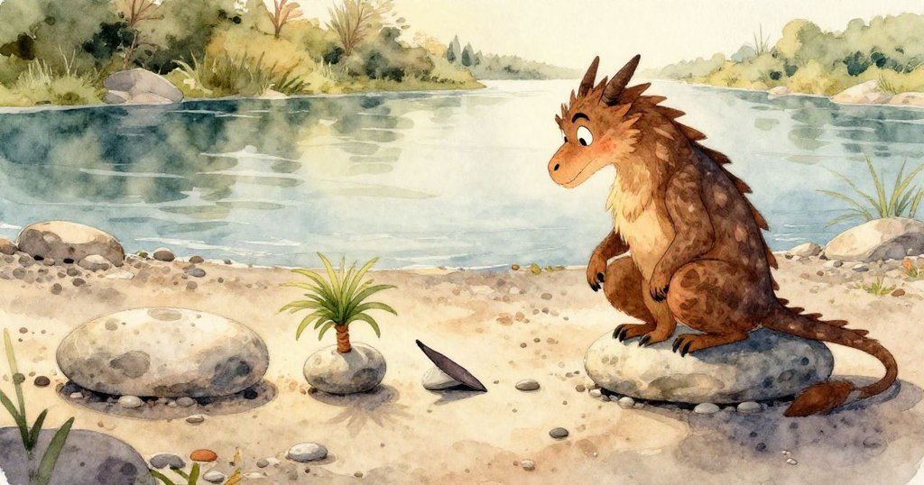 水下視角呈現半浸水石旁搖曳的水生植物與清涼波紋,柔和光線中展現自然細膩與過程延展。