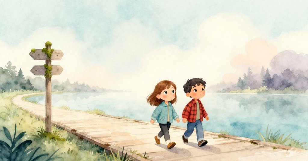 小小樹枝脫出苔蘚後，指向遠方開闊林間，克拉拉與瑞德淡然走向未來。