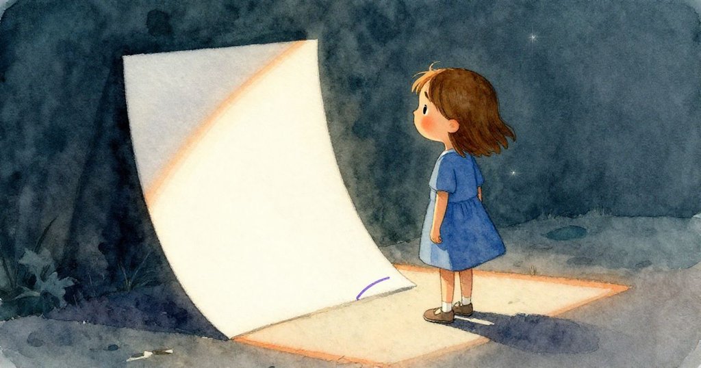 隨著夕陽隱退，Lark靜靜退後，凝望著畫紙上僅留細微紫色線條，房間光影漸暗，意味著魔幻時刻的落幕。