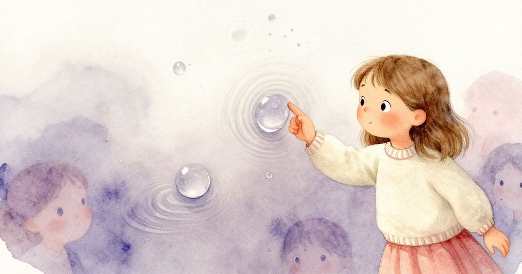 Kira的指尖輕輕按在結露玻璃上，細膩水珠和漣漪細節展現奇妙微觀世界。