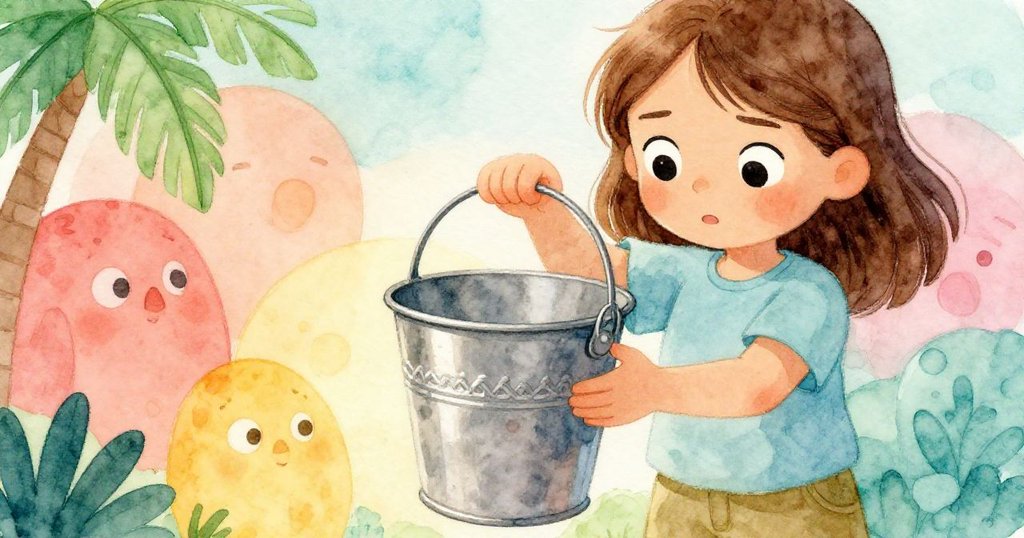 瑪倫專注地舉起發出輕響的金屬桶,細膩眼神與溫柔手勢展現晨間農場細節與堅定情懷。