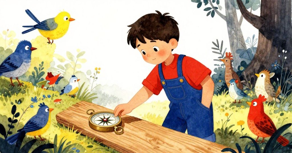 Reese在古舊甲板上檢查木板，周圍有好奇動物圍觀，他神情專注，背景呈現熱鬧探險場景。