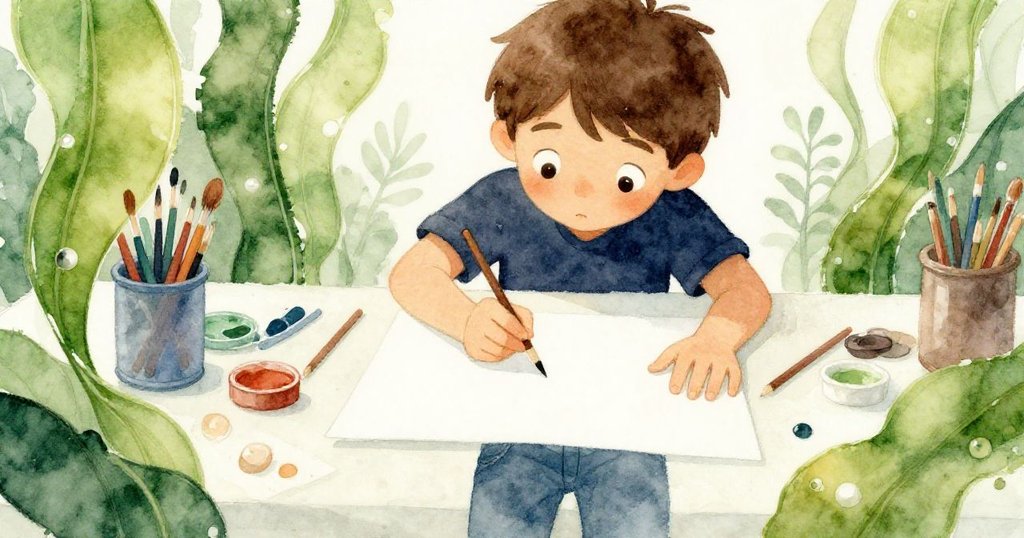 低角度呈現Ned專注神情與工坊細節，仿若微觀世界充滿詩意與溫馨