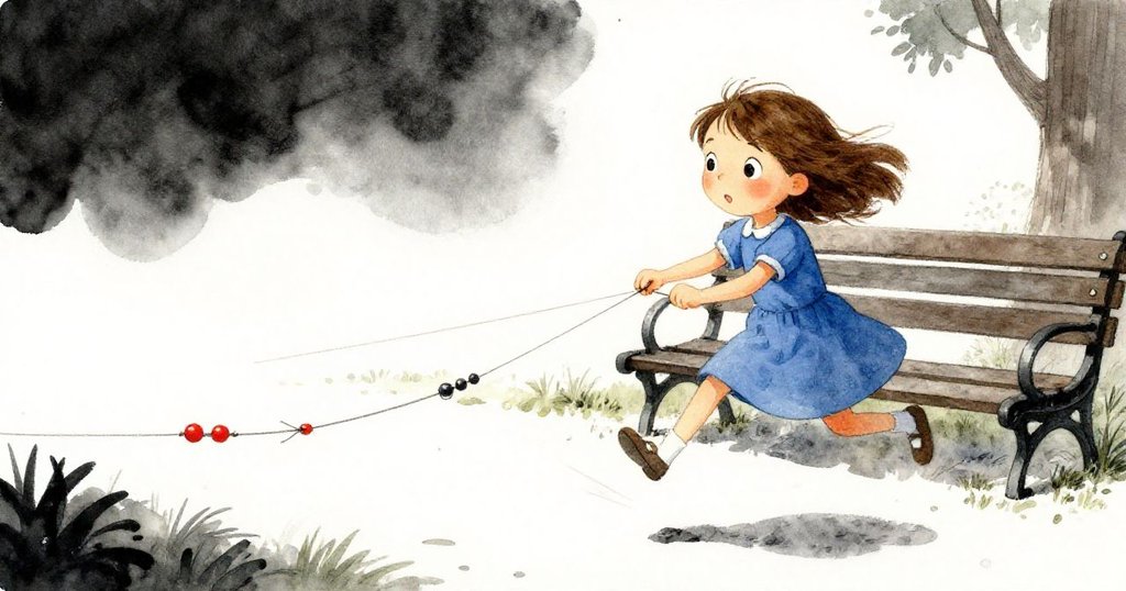 Fleur急促調整線結與彩珠，動態捕捉手指迅速移動，畫面充滿緊張與專注追趕平衡氣氛。