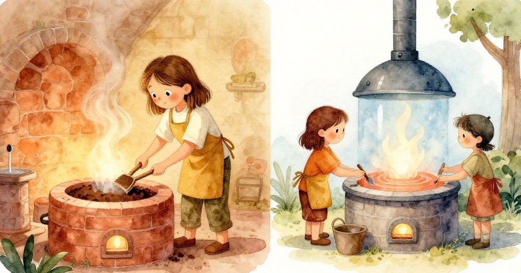 Sara一邊用力壓實涼土封住蒸氣，一邊映入她理想中的涼爽窯景，現實與夢幻並現，充滿希望。