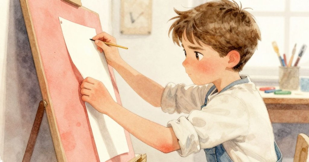 Lark特寫中雙手緊抓黏膠木板，臉上流露矛盾與決心，工作台細節豐富，展現攜手克服難關情感