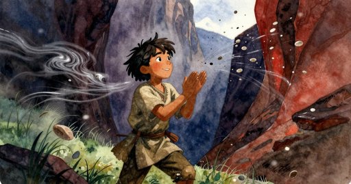 Glare Across a Fossil Spiral