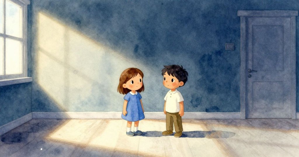 日暮時分,Hazel與Zeke並肩而立,看著溫和光影消退,房內平靜整潔,故事迎來溫暖結局,情感安穩流露