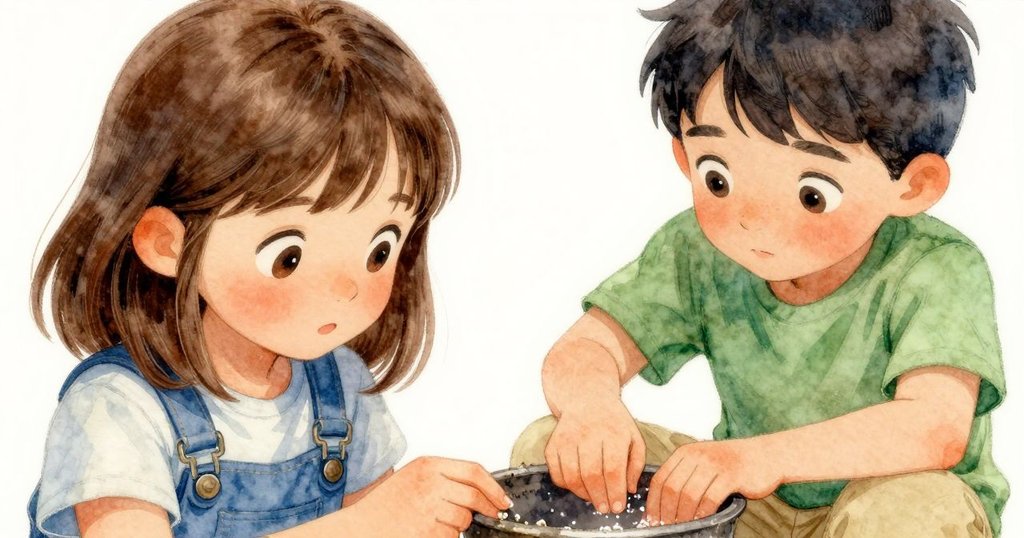 Bea用手輕觸粗糙木肋，仔細擦拭濕潤黏土，畫面近距離呈現細緻質感與溫柔光線。